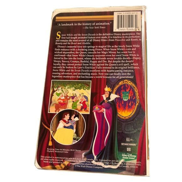 Walt Disney Princess VHS Movie Tapes Set Of 2 Beauty And The Beast Snow White - Picture 4 of 9